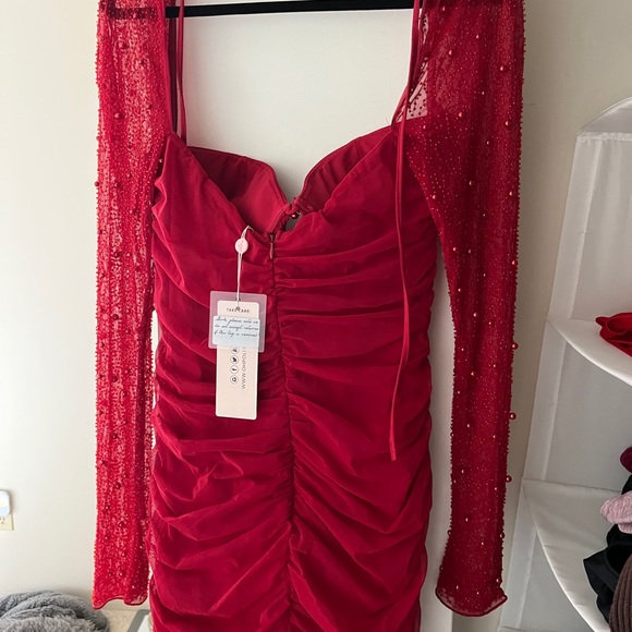 Oh Polly St. Germain Dress NWT Red - Picture 7 of 8